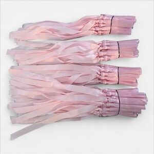 90x Pink Satin & Chiffon Ribbon Tassels DIY Craft Party Wedding Decor Bulk Lot